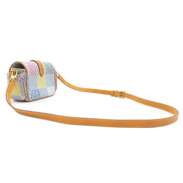 ルイヴィトン LOUIS VUITTON カーゴ ウェアラブル ウォレット N00134 マルチカラー カーフ LV バーズ ダミエ デニム ショルダーバッグ ゴールド金具 デニム