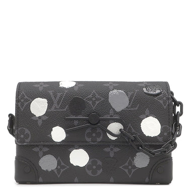 ルイヴィトン LOUIS VUITTON LV×YK スティーマー ウエアラブル ウォレット M81935 モノグラムエクリプス レザー モノグラムエクリプスキャンバス ショルダーバッグ マットブラック金具 草間彌生