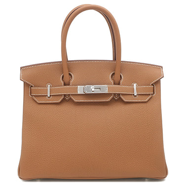 エルメス HERMES バーキン30 ゴールド トゴ ハンドバッグ シルバー金具 新品 未使用 茶 2025年製