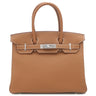エルメス HERMES バーキン30 ゴールド トゴ ハンドバッグ シルバー金具 新品 未使用 茶 2025年製