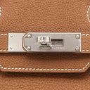 エルメス HERMES バーキン30 ゴールド トゴ ハンドバッグ シルバー金具 新品 未使用 茶 2025年製