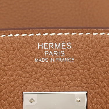 エルメス HERMES バーキン30 ゴールド トゴ ハンドバッグ シルバー金具 新品 未使用 茶 2025年製