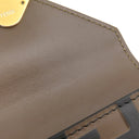 フェンディ FENDI FF ダイヤモンド財布 8M0480ADYMF13VK ブラウン レザー メタル 三つ折り財布 ゴールド金具 茶 ズッカ柄 コンパクトウォレット