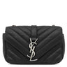 サンローラン SAINT LAURENT チェーンショルダー ブラック レザー ショルダーバッグ シルバー金具 モノグラム カサンドラ 黒 肩掛け