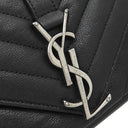 サンローラン SAINT LAURENT チェーンショルダー ブラック レザー ショルダーバッグ シルバー金具 モノグラム カサンドラ 黒 肩掛け