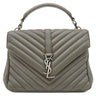 サンローラン SAINT LAURENT カレッジ ミディアム 428056 グレー レザー 2WAYバッグ シルバー金具 ハンドバッグ ショルダー