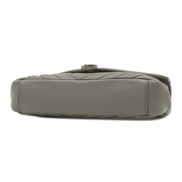 サンローラン SAINT LAURENT カレッジ ミディアム 428056 グレー レザー 2WAYバッグ シルバー金具 ハンドバッグ ショルダー