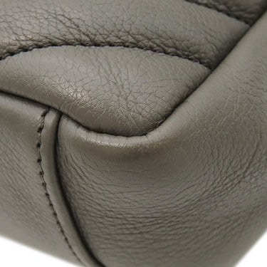 サンローラン SAINT LAURENT カレッジ ミディアム 428056 グレー レザー 2WAYバッグ シルバー金具 ハンドバッグ ショルダー