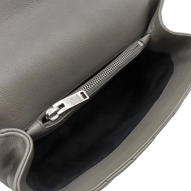 サンローラン SAINT LAURENT カレッジ ミディアム 428056 グレー レザー 2WAYバッグ シルバー金具 ハンドバッグ ショルダー