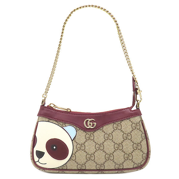 グッチ Gucci GGスプリーム チェーン ミニバッグ パンダ 818763