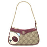 グッチ GUCCI GGスプリーム チェーン ミニバッグ パンダ 818763 ベージュ×ボルドー GGスプリームキャンバス レザー ハンドバッグ ゴールド金具 GGロゴ