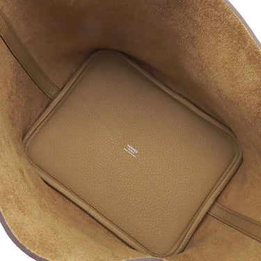 エルメス HERMES ピコタンロックMM ビスキュイ トリヨンクレマンス ハンドバッグ シルバー金具 新品 未使用 2025年製