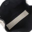 バレンシアガ BALENCIAGA ネイビーカバス XS 390346 ナチュラル×ブラック コットンキャンバス レザー 2WAYバッグ シルバー金具 白 黒