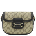 グッチ Gucci ホースビット 1955 スモール 81520 ベージュ×ブラック GGスプリームキャンバス レザー ショルダーバッグ シャンパンゴールド金具 黒