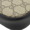 グッチ Gucci ホースビット 1955 スモール 81520 ベージュ×ブラック GGスプリームキャンバス レザー ショルダーバッグ シャンパンゴールド金具 黒