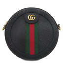 グッチ GUCCI オフィディア GG ミニ ラウンド ショルダー 550618 ブラック レザー ショルダーバッグ ゴールド金具 黒 緑 赤 チェーンショルダー