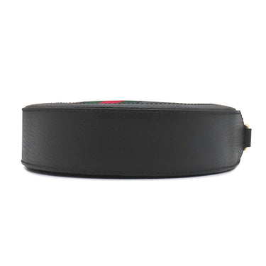 グッチ GUCCI オフィディア GG ミニ ラウンド ショルダー 550618 ブラック レザー ショルダーバッグ ゴールド金具 黒 緑 赤 チェーンショルダー