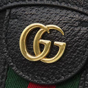 グッチ GUCCI オフィディア GG ミニ ラウンド ショルダー 550618 ブラック レザー ショルダーバッグ ゴールド金具 黒 緑 赤 チェーンショルダー