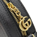 グッチ GUCCI オフィディア GG ミニ ラウンド ショルダー 550618 ブラック レザー ショルダーバッグ ゴールド金具 黒 緑 赤 チェーンショルダー