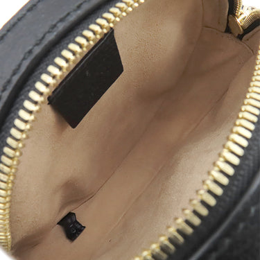 グッチ GUCCI オフィディア GG ミニ ラウンド ショルダー 550618 ブラック レザー ショルダーバッグ ゴールド金具 黒 緑 赤 チェーンショルダー