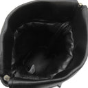 プラダ PRADA ミニ ネックレスポーチ 1NR002 ブラック ラムスキン ナッパレザー ポーチ シルバー金具 三角ロゴ