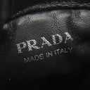 プラダ PRADA ミニ ネックレスポーチ 1NR002 ブラック ラムスキン ナッパレザー ポーチ シルバー金具 三角ロゴ