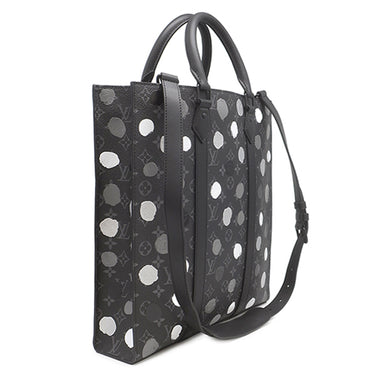 ルイヴィトン LOUIS VUITTON LV×YK サックプラ M46404 モノグラムエクリプス レザー モノグラムエクリプスキャンバス 2WAYバッグ マットブラック金具 草間彌生 ショルダー トートバッグ