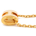 エルメス HERMES ポップアッシュ ミニ ペンダント ロージュドラジェ×ゴールド GP ラッカー ネックレス ピンク Hモチーフ 新品 未使用