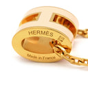 エルメス HERMES ポップアッシュ ミニ ペンダント ロージュドラジェ×ゴールド GP ラッカー ネックレス ピンク Hモチーフ 新品 未使用