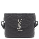 サンローラン SAINT LAURENT ジューン ボックス 710298 ブラック ラムスキン ショルダーバッグ マットシルバー金具 YSLロゴ
