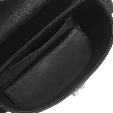 サンローラン SAINT LAURENT ジューン ボックス 710298 ブラック ラムスキン ショルダーバッグ マットシルバー金具 YSLロゴ