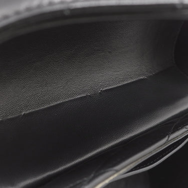 サンローラン SAINT LAURENT ジューン ボックス 710298 ブラック ラムスキン ショルダーバッグ マットシルバー金具 YSLロゴ