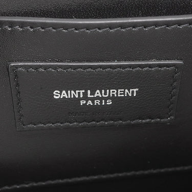サンローラン SAINT LAURENT ジューン ボックス 710298 ブラック ラムスキン ショルダーバッグ マットシルバー金具 YSLロゴ
