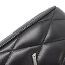 サンローラン SAINT LAURENT ジューン ボックス 710298 ブラック ラムスキン ショルダーバッグ マットシルバー金具 YSLロゴ