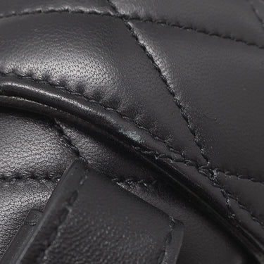 サンローラン SAINT LAURENT ジューン ボックス 710298 ブラック ラムスキン ショルダーバッグ マットシルバー金具 YSLロゴ