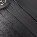グッチ GUCCI インターロッキングG メッセンジャーバッグ 735111 ブラック レザー 2WAYバッグ シルバー金具 ブリーフケース ショルダー セカンドバッグ