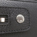 グッチ GUCCI インターロッキングG メッセンジャーバッグ 735111 ブラック レザー 2WAYバッグ シルバー金具 ブリーフケース ショルダー セカンドバッグ