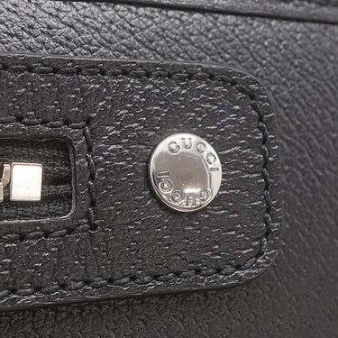 グッチ GUCCI インターロッキングG メッセンジャーバッグ 735111 ブラック レザー 2WAYバッグ シルバー金具 ブリーフケース ショルダー セカンドバッグ