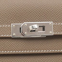 エルメス HERMES ケリーウォレット ロング トゥーゴー エトゥープ ヴォーエプソン 長財布 シルバー金具 茶 ショルダー 2025年製