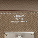 エルメス HERMES ケリーウォレット ロング トゥーゴー エトゥープ ヴォーエプソン 長財布 シルバー金具 茶 ショルダー 2025年製