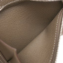 エルメス HERMES ベアンコンパクト エトゥープ ヴォーエプソン 二つ折り財布 シルバー金具 グレージュ 二つ折り