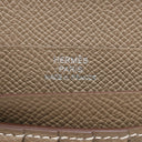 エルメス HERMES ベアンコンパクト エトゥープ ヴォーエプソン 二つ折り財布 シルバー金具 グレージュ 二つ折り