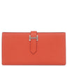 エルメス HERMES ベアンスフレ カプシ－ヌ シェブルミゾル 長財布 シルバー金具 二つ折り財布