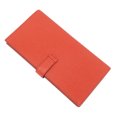 エルメス HERMES ベアンスフレ カプシ－ヌ シェブルミゾル 長財布 シルバー金具 二つ折り財布