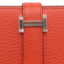エルメス HERMES ベアンスフレ カプシ－ヌ シェブルミゾル 長財布 シルバー金具 二つ折り財布