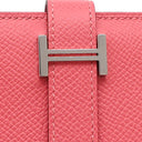 エルメス HERMES ベアンミニ ローズアザレ ヴォーエプソン 二つ折り財布 シルバー金具 ピンク コンパクト 2025年製