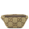 グッチ GUCCI ジャンボGG ベルトバッグ 696031 ベージュ×ブラウン レザー ジャンボGGキャンバス ボディバッグ ゴールド金具 ウエストバッグ 茶
