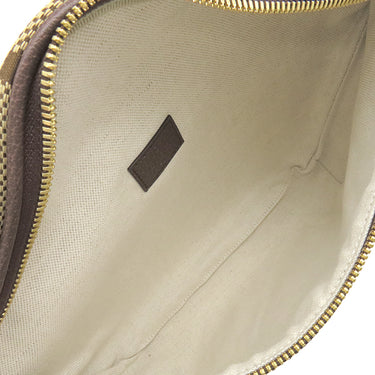 グッチ GUCCI ジャンボGG ベルトバッグ 696031 ベージュ×ブラウン レザー ジャンボGGキャンバス ボディバッグ ゴールド金具 ウエストバッグ 茶