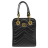 グッチ GUCCI GGマーモント キルティング 696123 ブラック レザー 2WAYバッグ ゴールド金具 黒 ショルダー ハンドバッグ