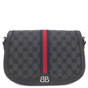 バレンシアガ BALENCIAGA ザ ハッカー プロジェクト ショルダーバッグ 680121 ブラック キャンバス レザー ショルダーバッグ 黒 GUCCI グッチ